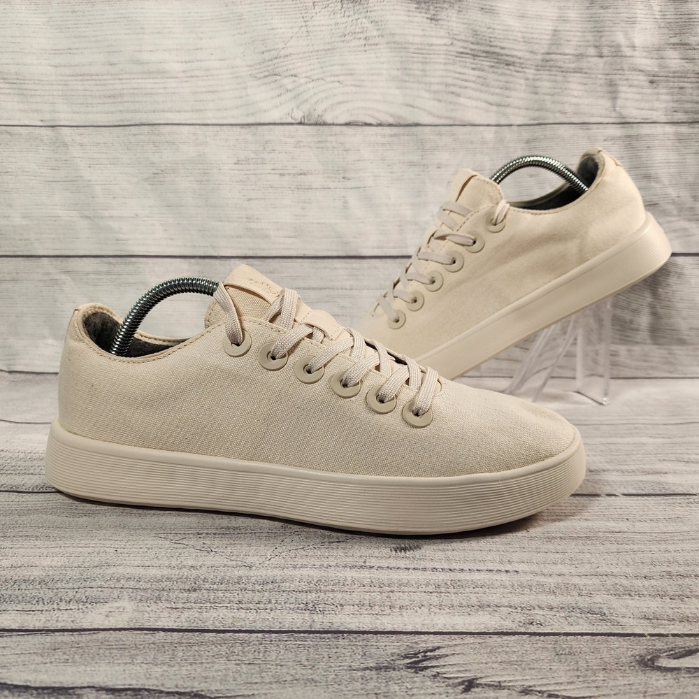 Allbirds Mens Size 9 Cruiser Canvas Sneakers Cream Beige Low Top Shoes